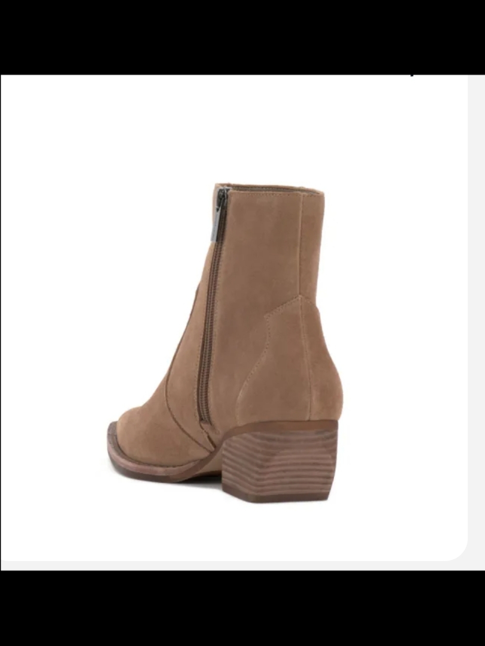 Vince Camute Payton Women Geniun Suede Ankle Boot in Taupe Western Size8M - Picture 4 of 14